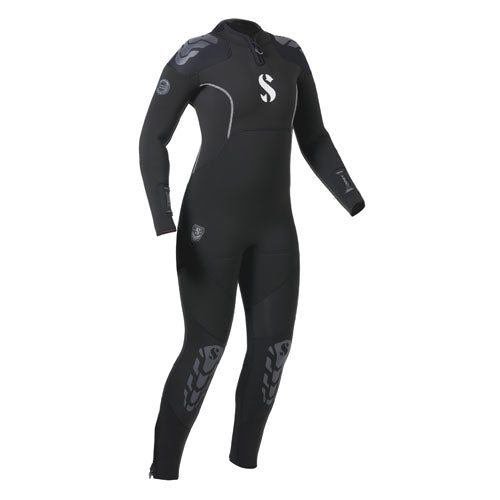 SCUBAPRO Everflex Yulex Steamer 5/4mm women's wetsuit, angled front view