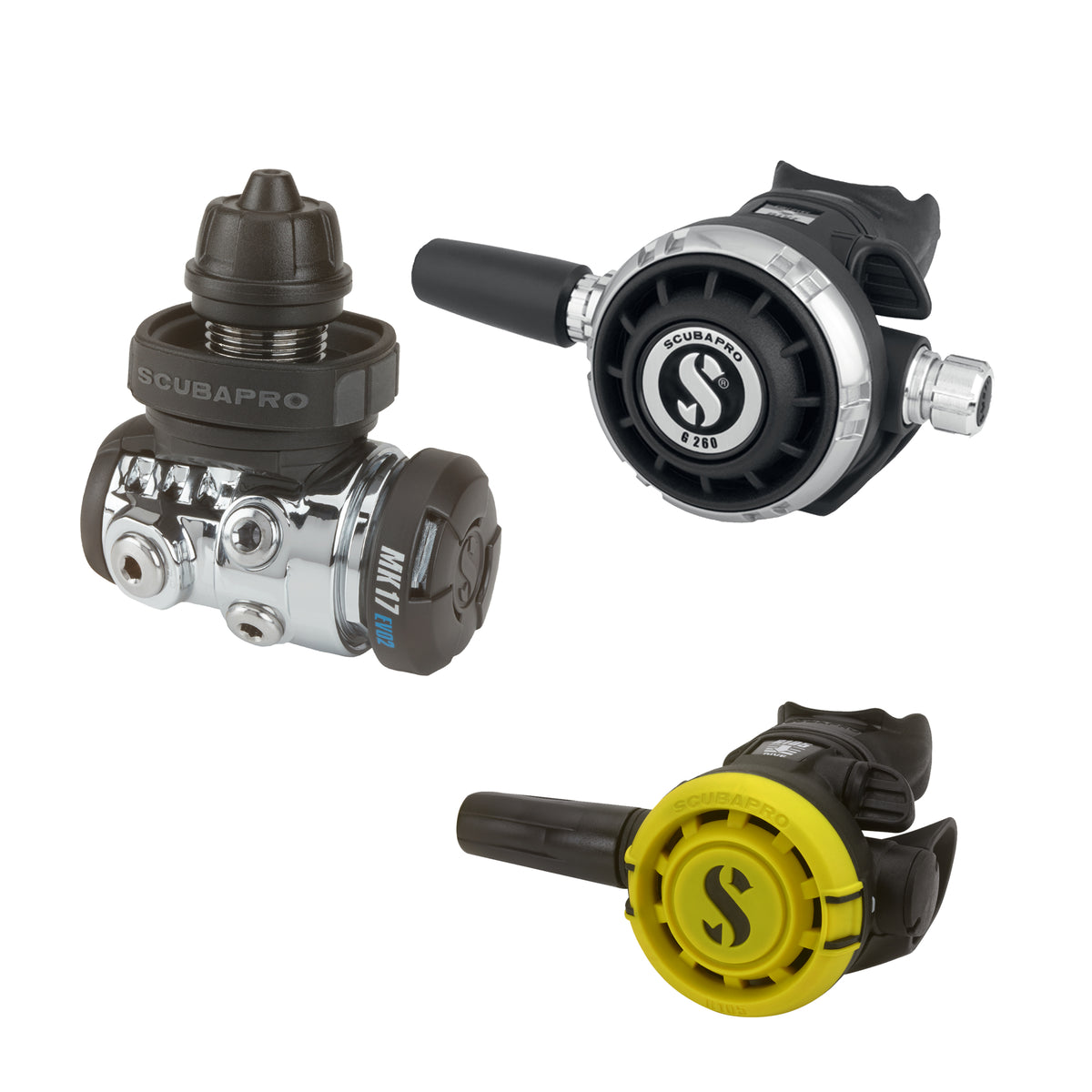 SCUBAPRO MK17 EVO 2 and G260 regulator set with R105 octopus