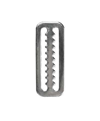 XDEEP serrated Tri-Glider, stainless steel webbing slider