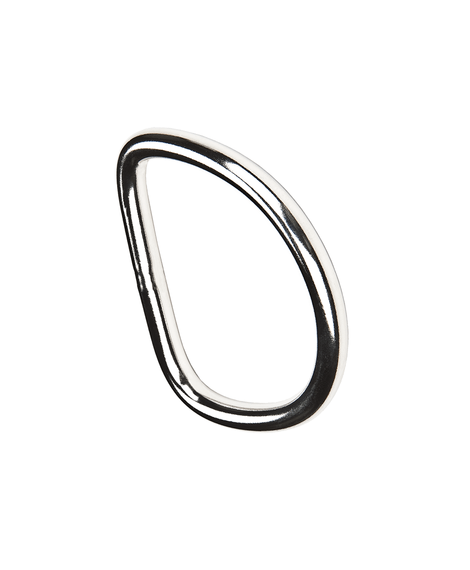 XDEEP straight 6 mm stainless steel D-ring
