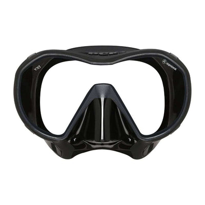 Apeks VX1 frameless dive mask in black with a clear lens