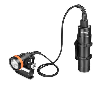 OrcaTorch D630 V2.0 head, handle and canister, angled view of the assembly