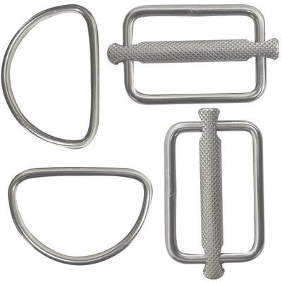 XDEEP Stealth 2.0 slideable D-ring kit, standard: two D-rings and two sliders