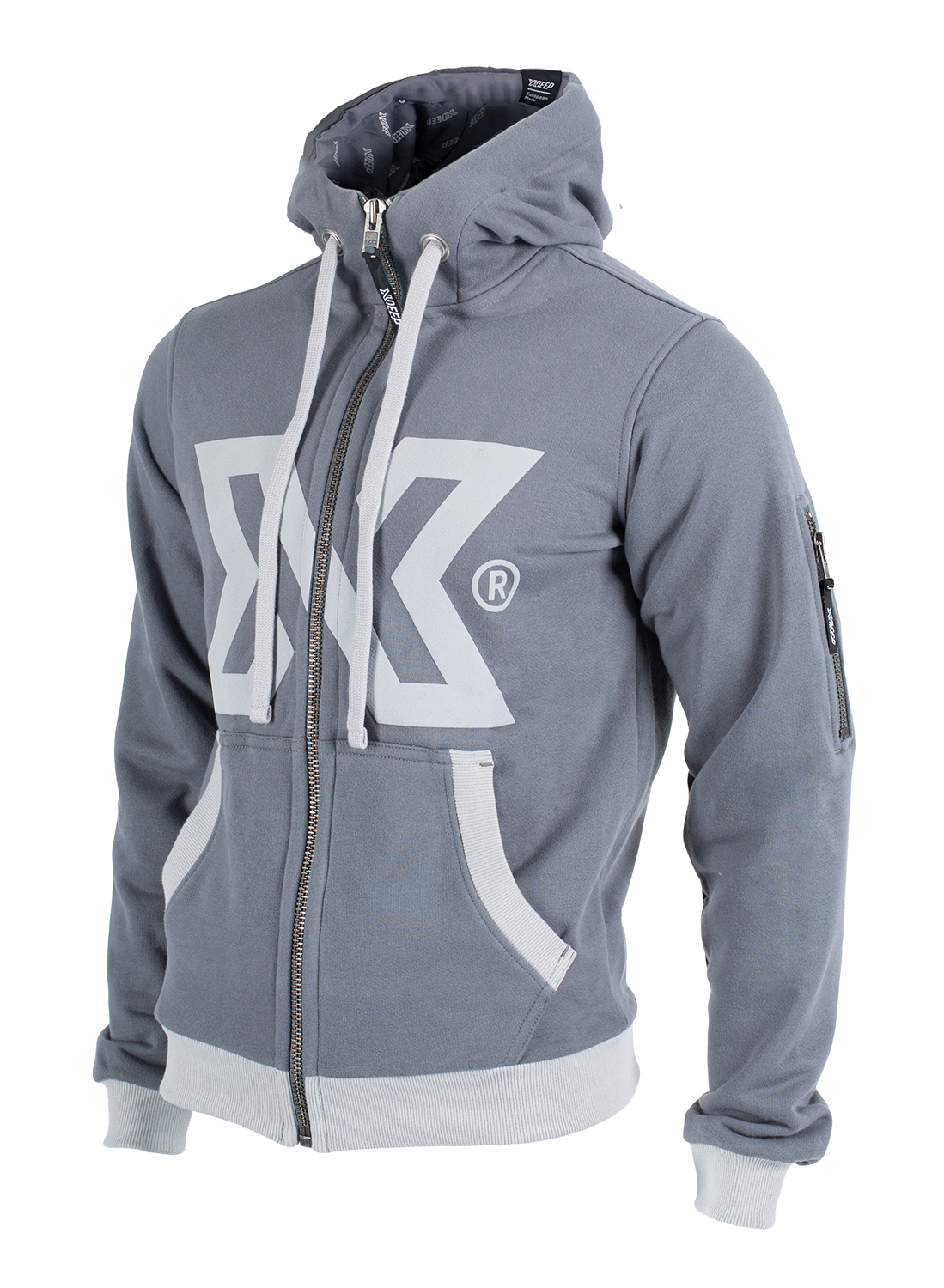 XDEEP signature hoodie embroidered logo detail