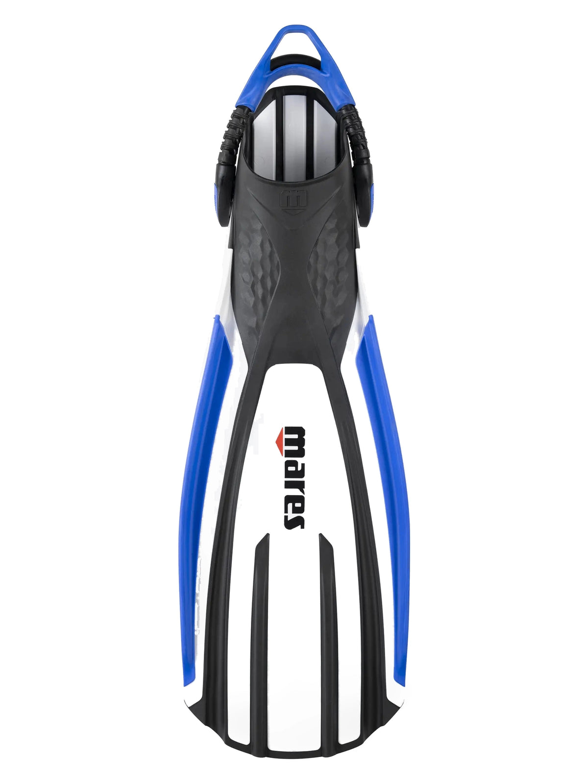 Mares Avanti Quattro 4X fin in black and dark grey, top view