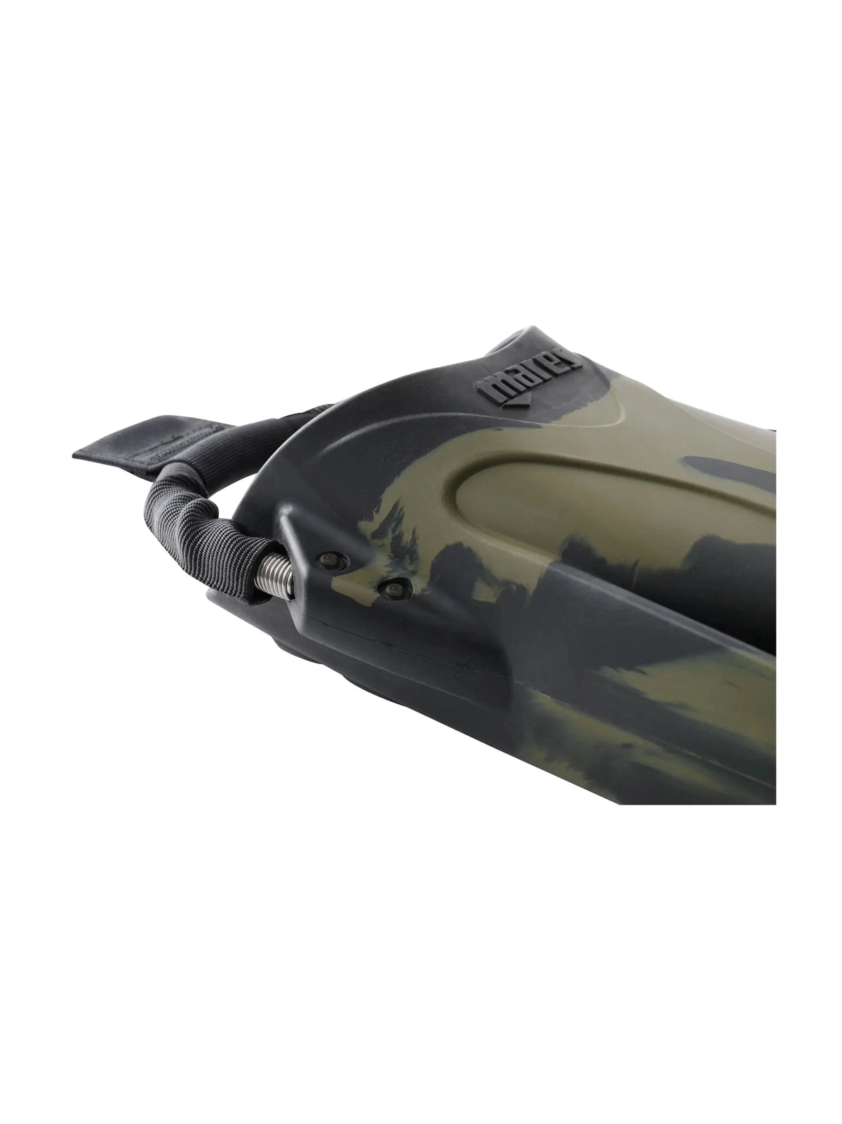Mares Power Plana Tactical Green fin in camouflage green, top view with spring strap