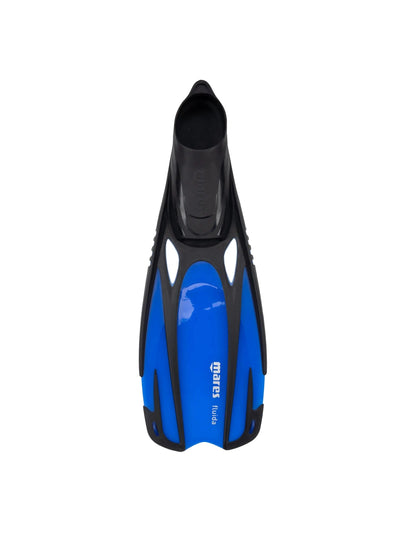 Mares Fluida Junior fin in blue, top view