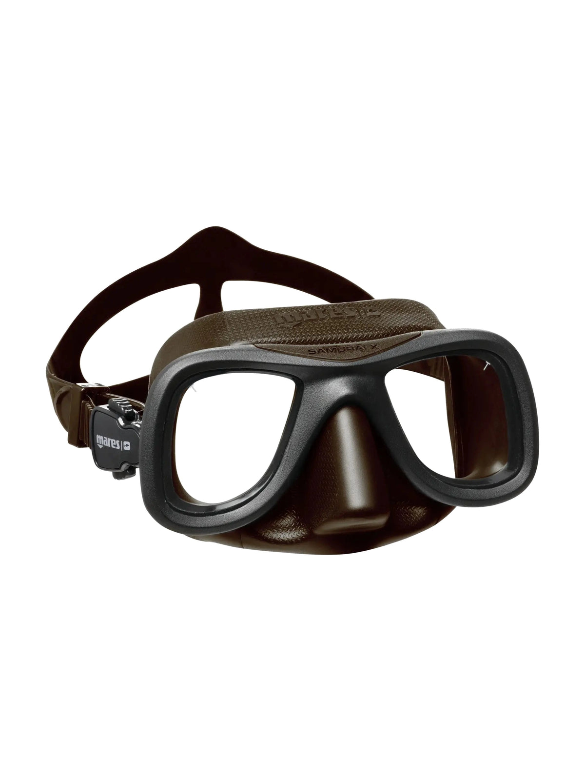 Mares Samurai X freediving mask in black, front view