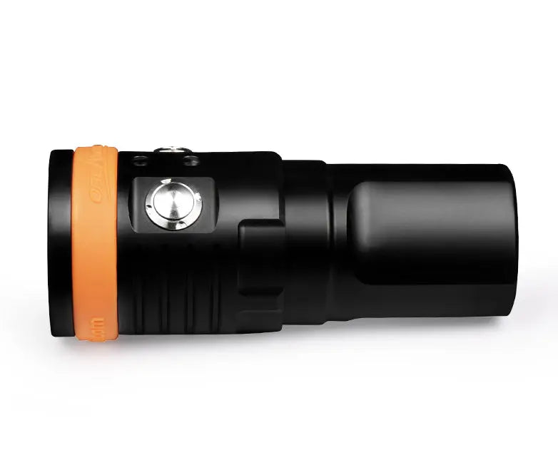 OrcaTorch D900V video light, side view showing the twin switches