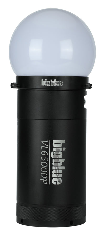 BigBlue 120 mm Globe Light Filter fitted to a video light