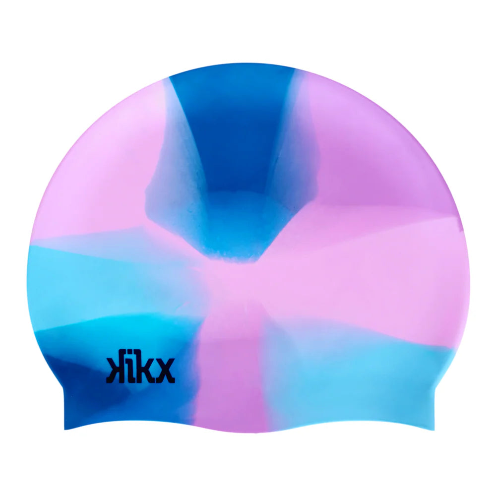 Multi-Colour Dappled Blend Silicone Swim Cap