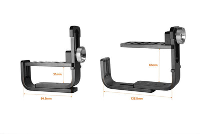 OrcaTorch H620 Goodman handle from both sides with dimension callouts