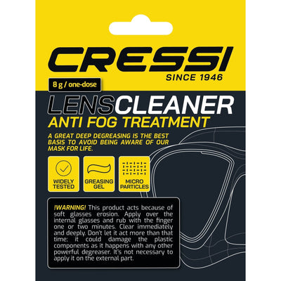 Cressi Lens Cleaning Cloth one-dose lens cleaner sachet, front
