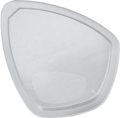 Opposite-side Cressi Focus positive bifocal lens seen face on