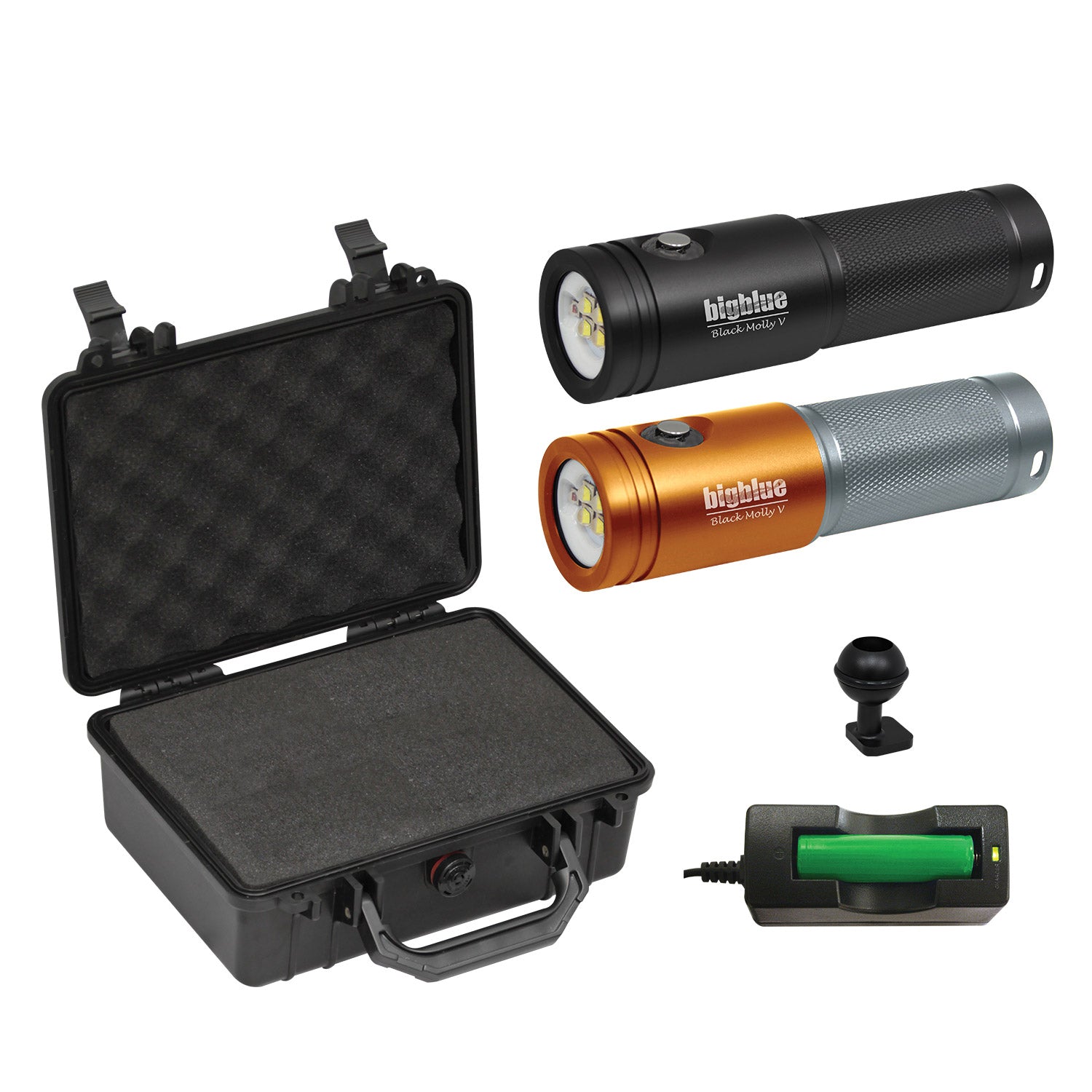 BLACK MOLLY VII WITH CASE (BLACK OR ORANGE)