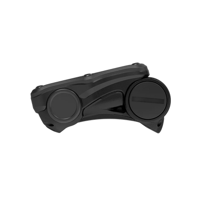 Shearwater Perdix 2 Ti black, side profile showing the bezel and the piezo touch buttons