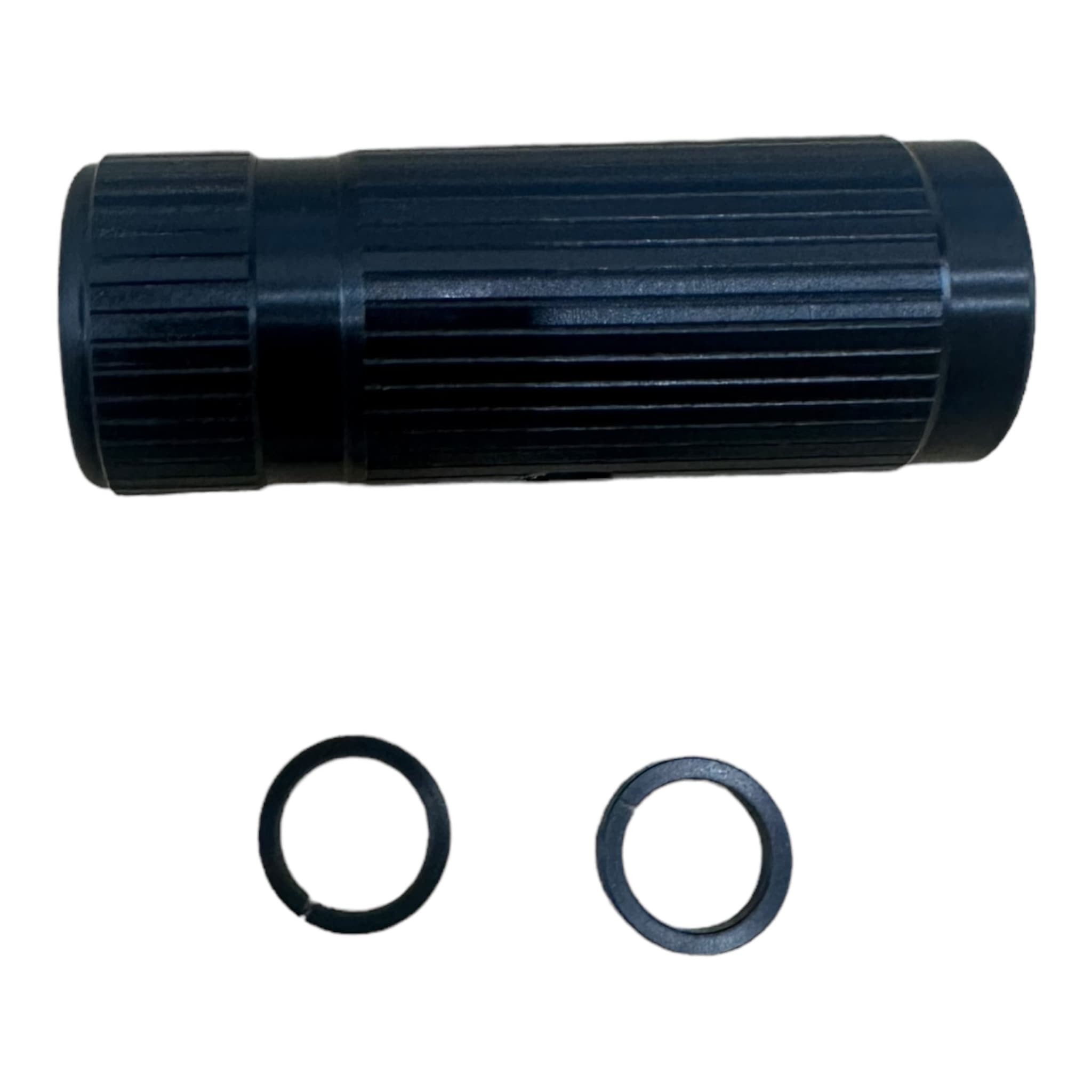Shearwater rigid strain relief assembly, shown assembled with O rings