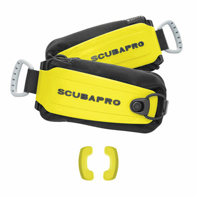SCUBAPRO Monorail Weight Pocket Set standard in yellow, pair with lids