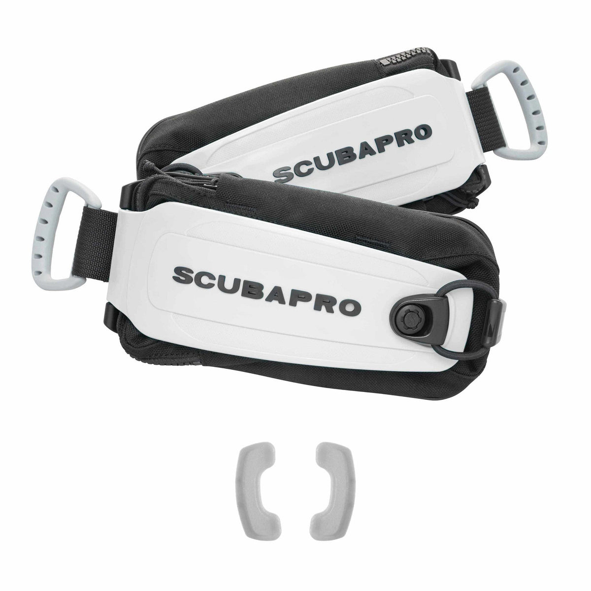 SCUBAPRO Monorail Weight Pocket Set standard in white, pair with lids