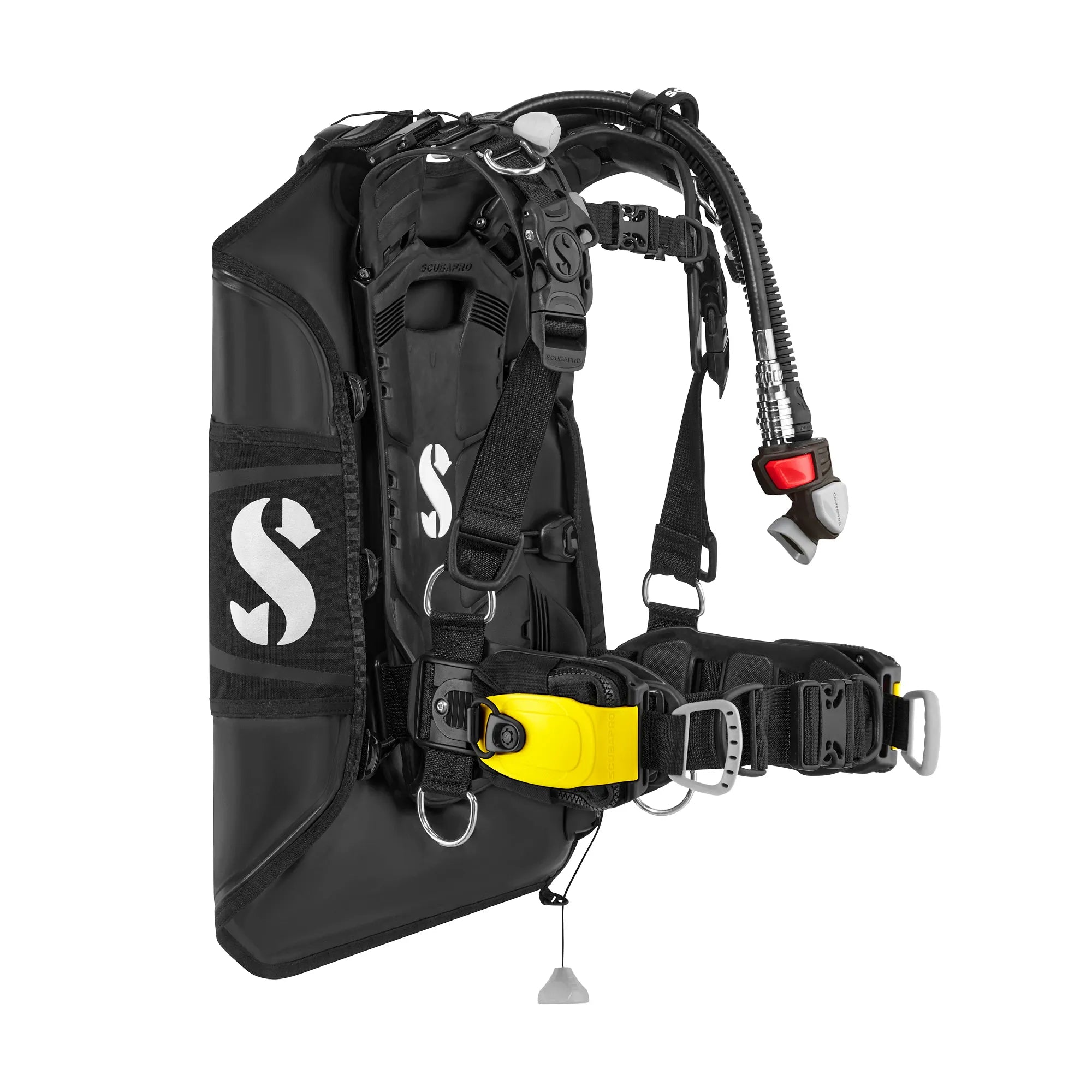 SCUBAPRO Monorail Weight Pocket Set fitted to a Hydros Pro 2 BCD