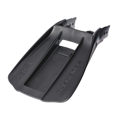 SCUBAPRO S-Tek Blade MFS Black, side angle showing the S-TEK and SCUBAPRO moulding