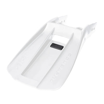 SCUBAPRO S-Tek Blade MFS White, side angle showing the S-TEK and SCUBAPRO moulding