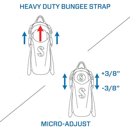 HEAVY DUTY BUNGEE STRAP SET, BLACK