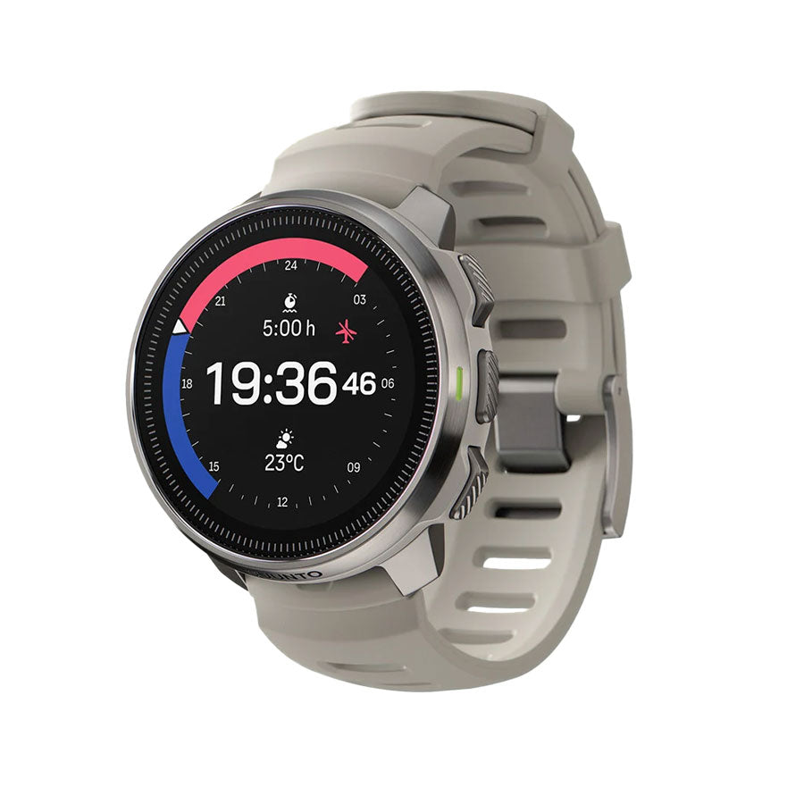 Suunto Ocean in all black, showing the analogue watch face