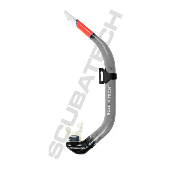 Scubatech SK 04 snorkel with purge valve and dry top in black