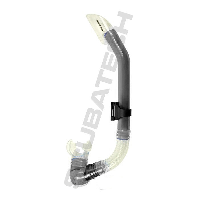 Scubatech SK 03 snorkel with purge valve and dry top in black