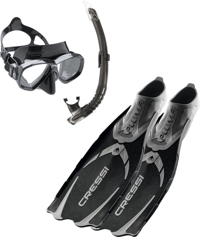 Pluma bag set black - Mask, Snorkel, Fins