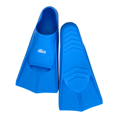 Kikx short silicone training fin, scuba blue uk 12.5-1