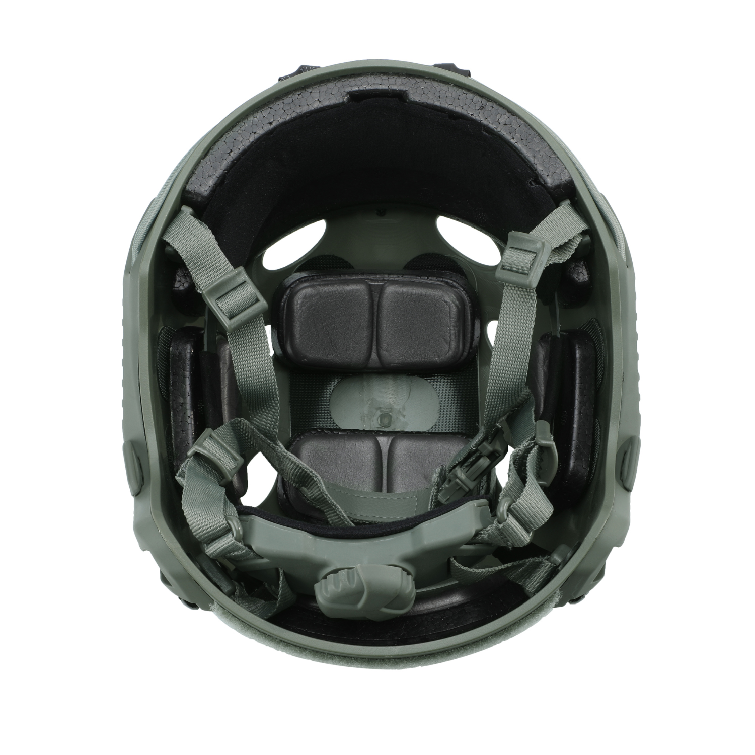 BigBlue technical diving helmet, underside showing the harness