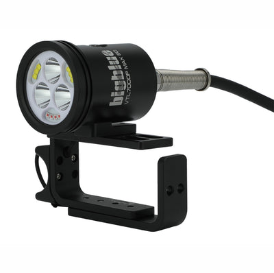 BigBlue VTL7000P Max EO light head in black with the adjustable Goodman handle