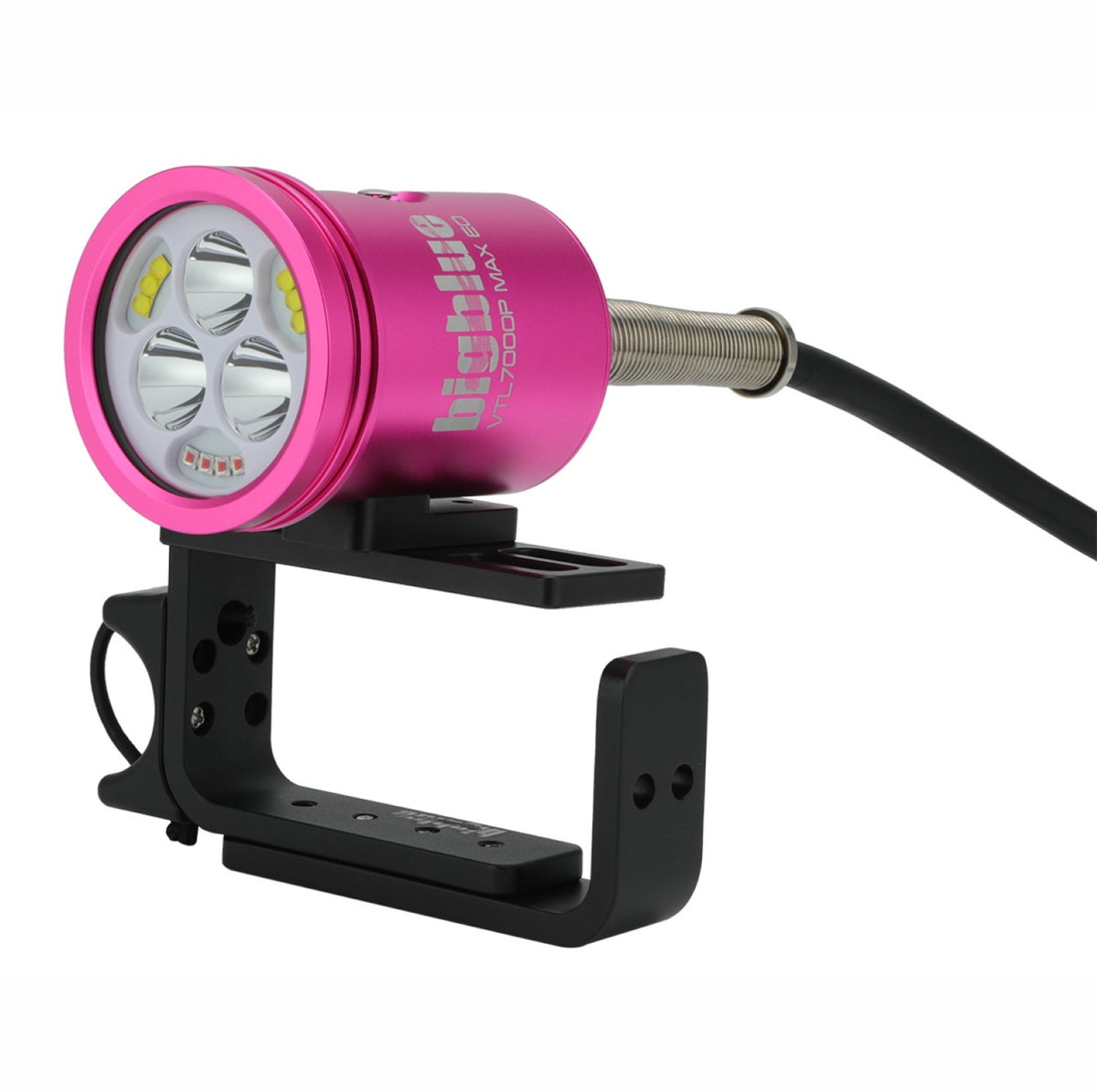 BigBlue VTL7000P Max EO light head in black with the adjustable Goodman handle