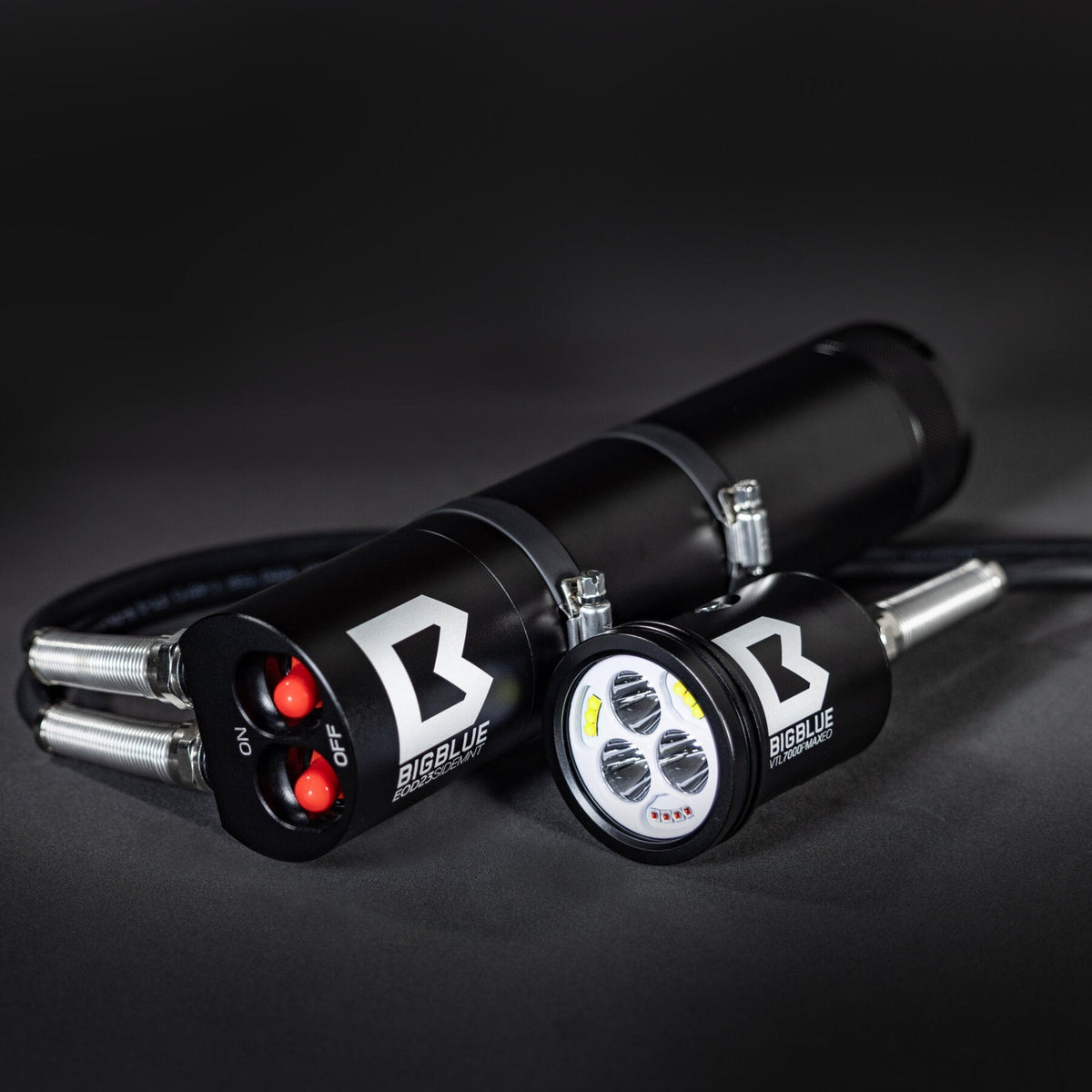BigBlue VTL7000P Max EOD23 sidemount canister light in black