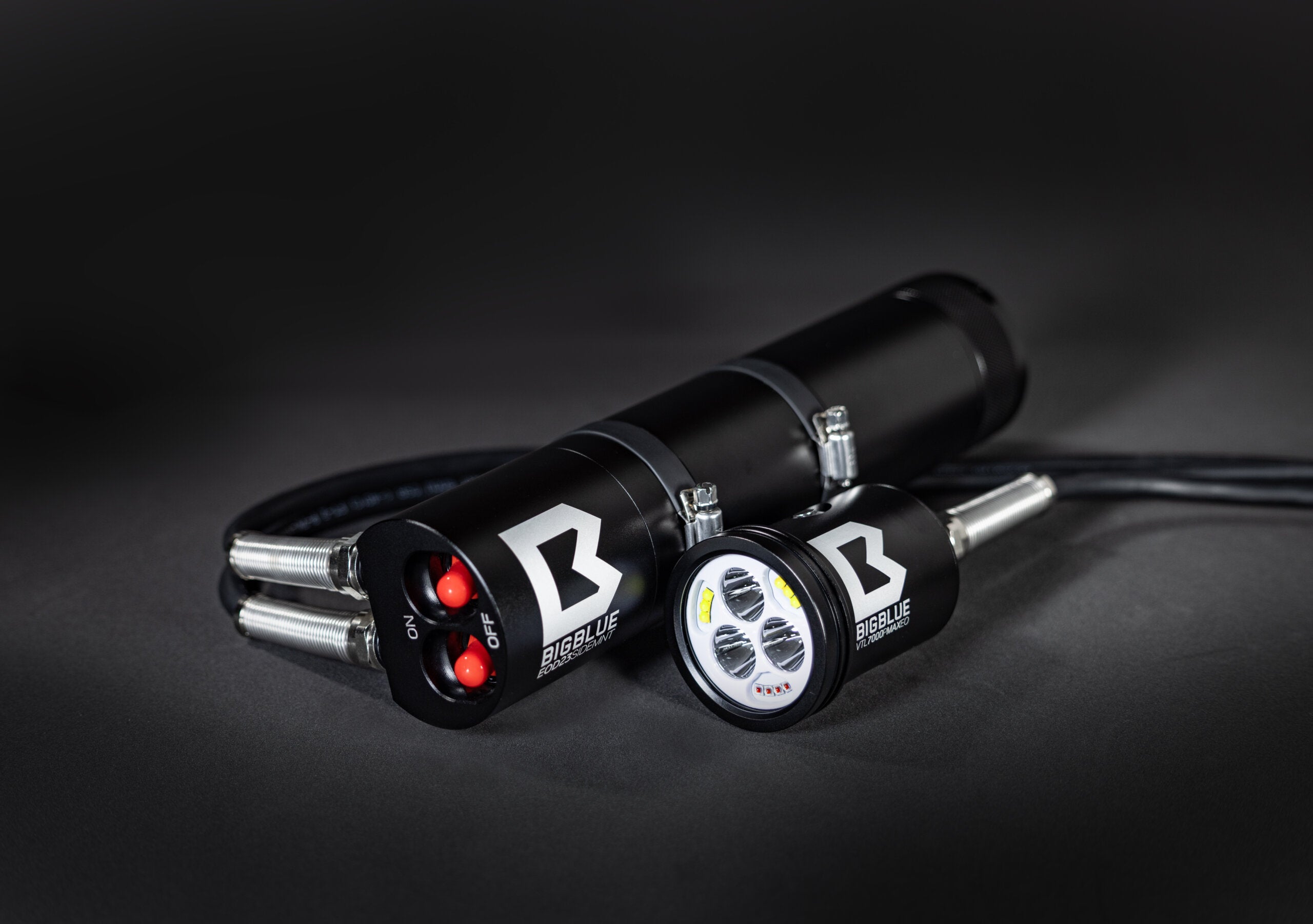 BigBlue VTL7000P Max EOD23 sidemount canister light in black