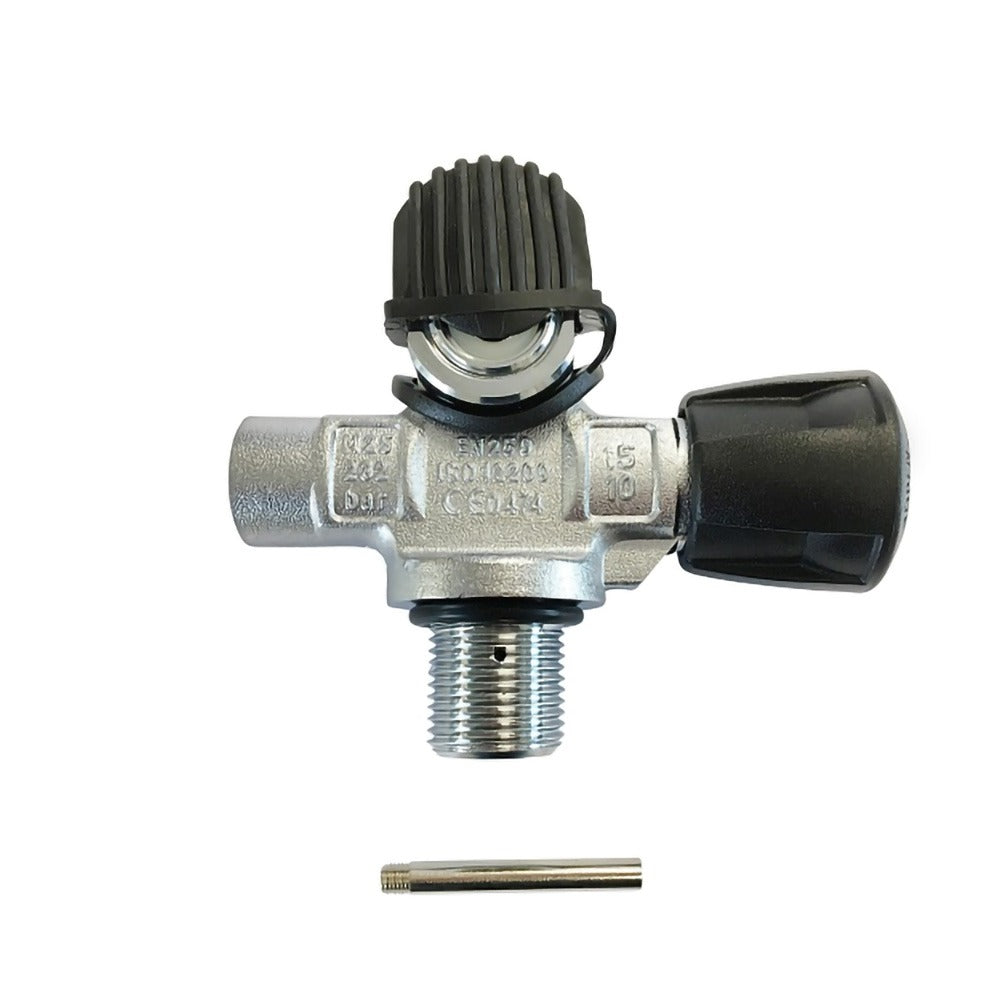 TANK VALVE M25 W/O PLUG (HANDLE ON DIVER'S LEFT)