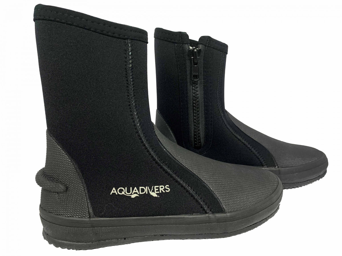 ADI Classic 5mm dive boots with side zip and rubber toe and heel caps