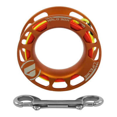 Apeks Lifeline Halo spool, 30 metres, with double-ended bolt snap