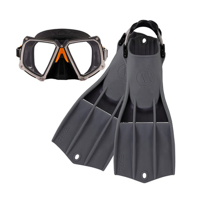 Apeks VX2 mask and RK3 HD fins in dark grey