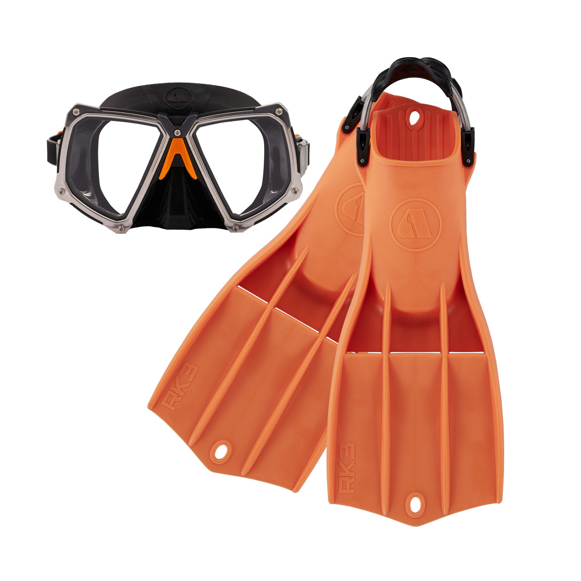 Apeks VX2 mask and RK3 HD fins in orange