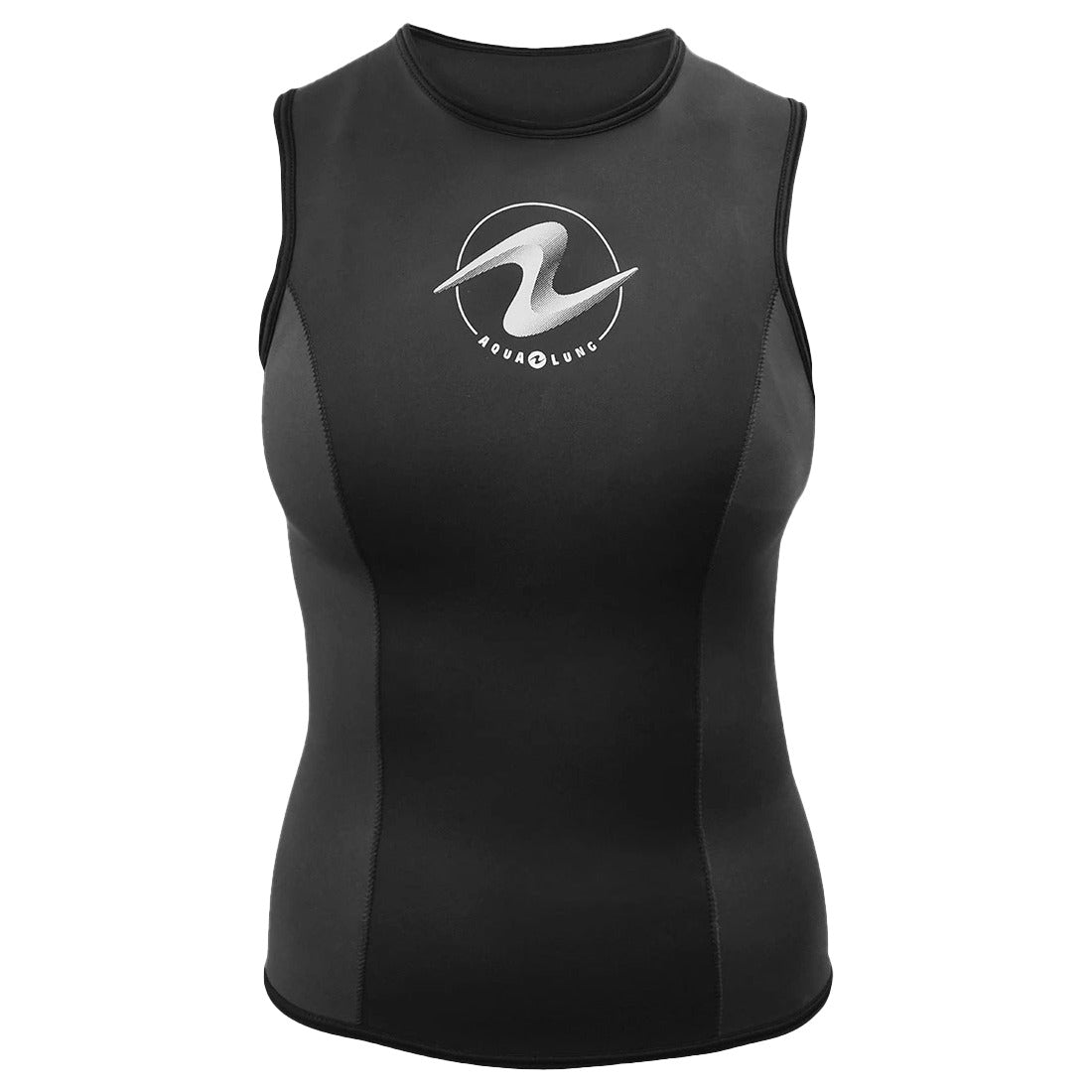 Aqua Lung women's Aquaflex 2mm vest, black with grey side panels