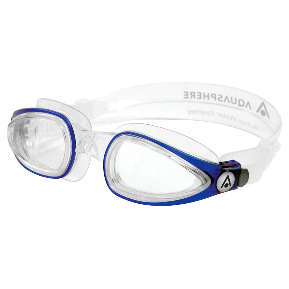 Aquasphere Eagle swim goggles with clear lens and navy frame, front view