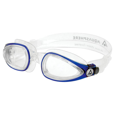 Aquasphere Eagle swim goggles with clear lens and navy frame, second angled view