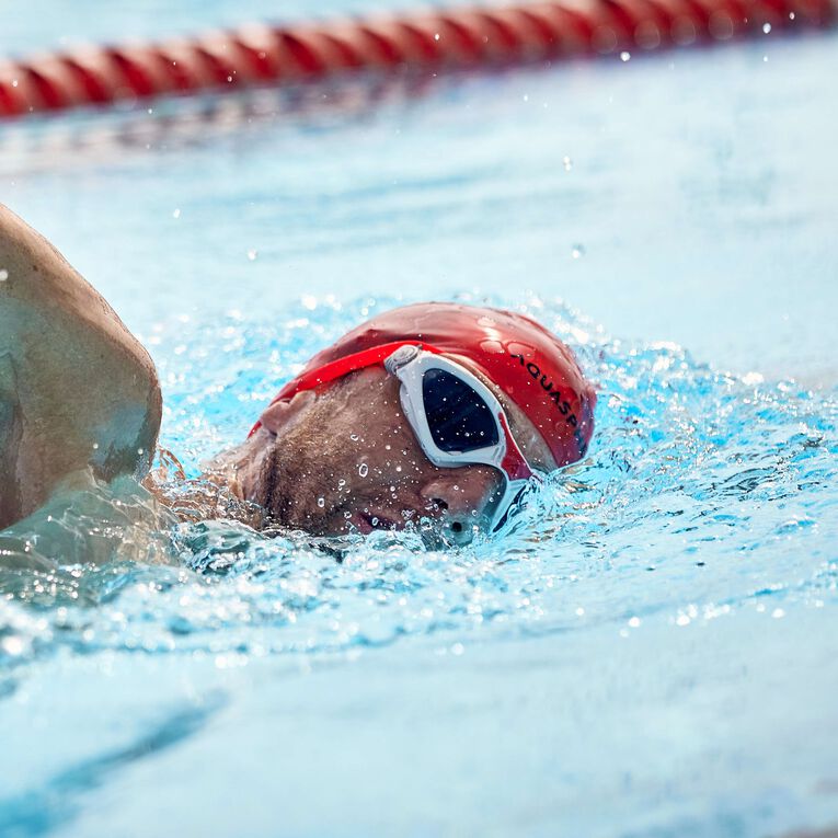 Aquasphere Kayenne swim goggles in use by a swimmer