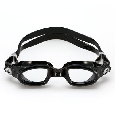 Aquasphere Mako 2.0 swim goggles with clear lens and black frame, front view