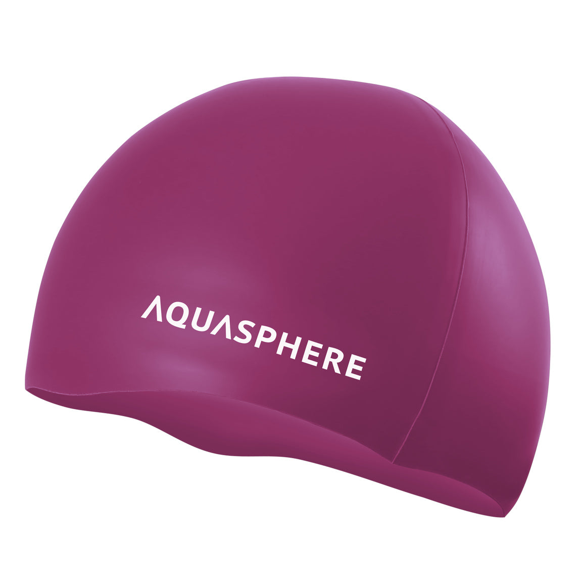 Aquasphere plain silicone swim cap in petrol blue with a white logo