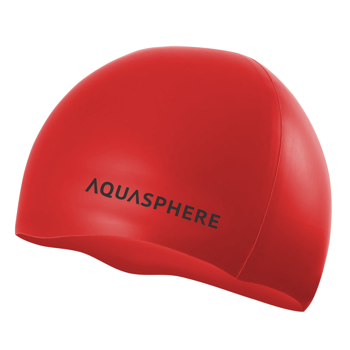 Aquasphere plain silicone swim cap in petrol blue with a white logo