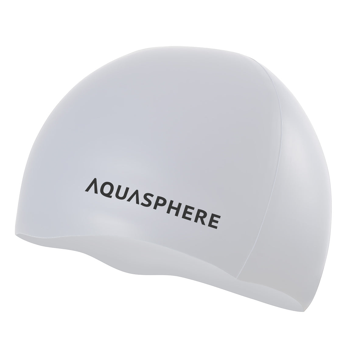 Aquasphere plain silicone swim cap in petrol blue with a white logo